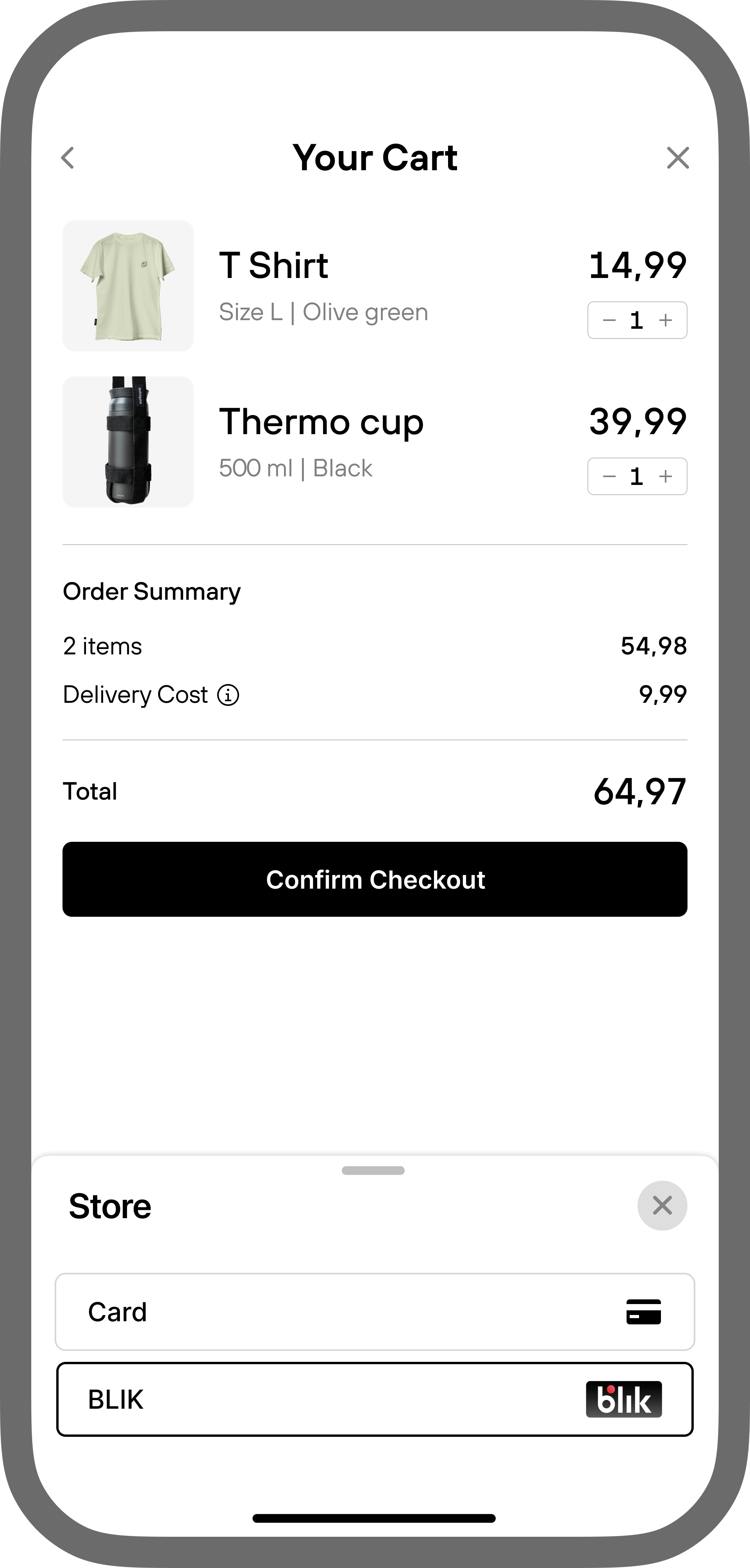 Payment page example