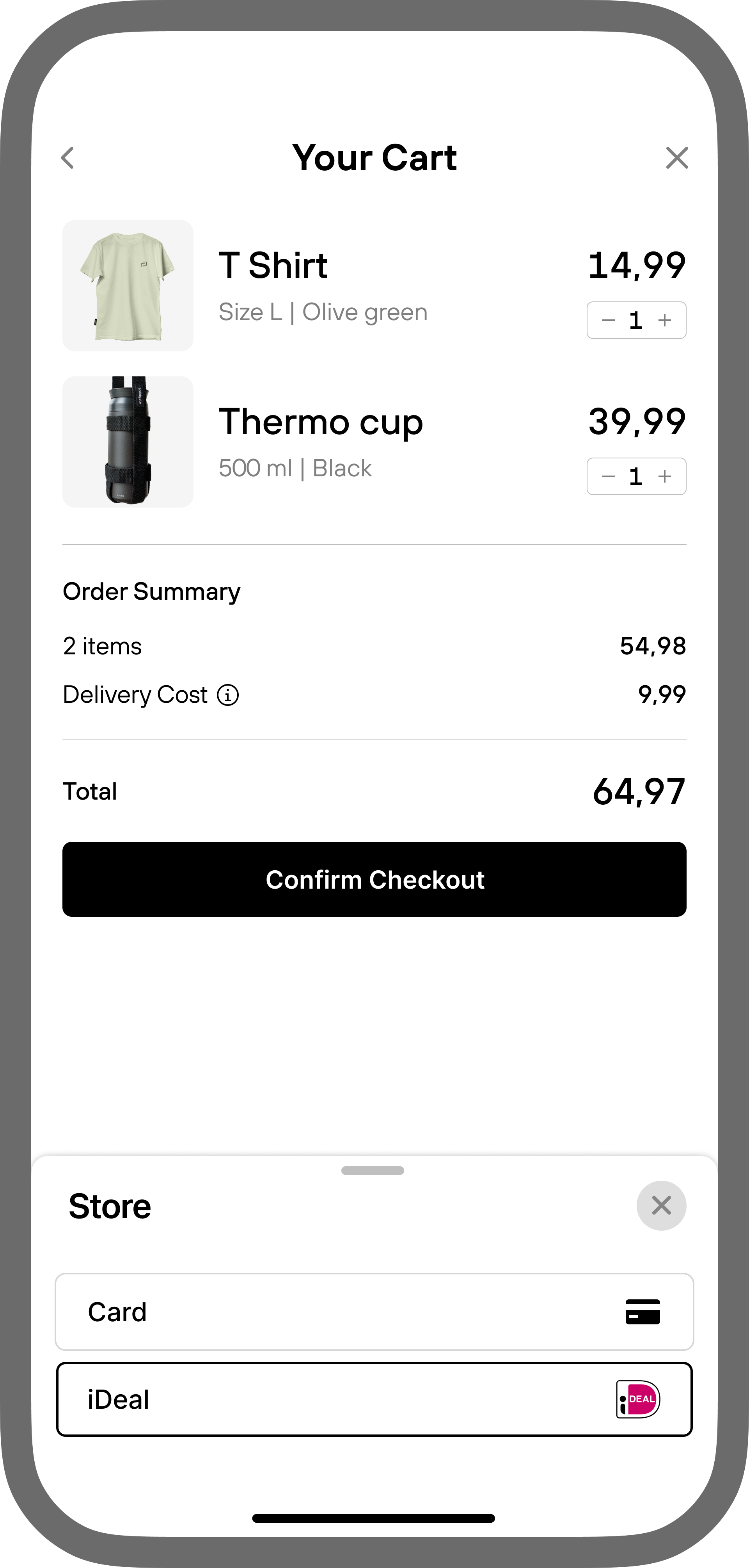Payment page example